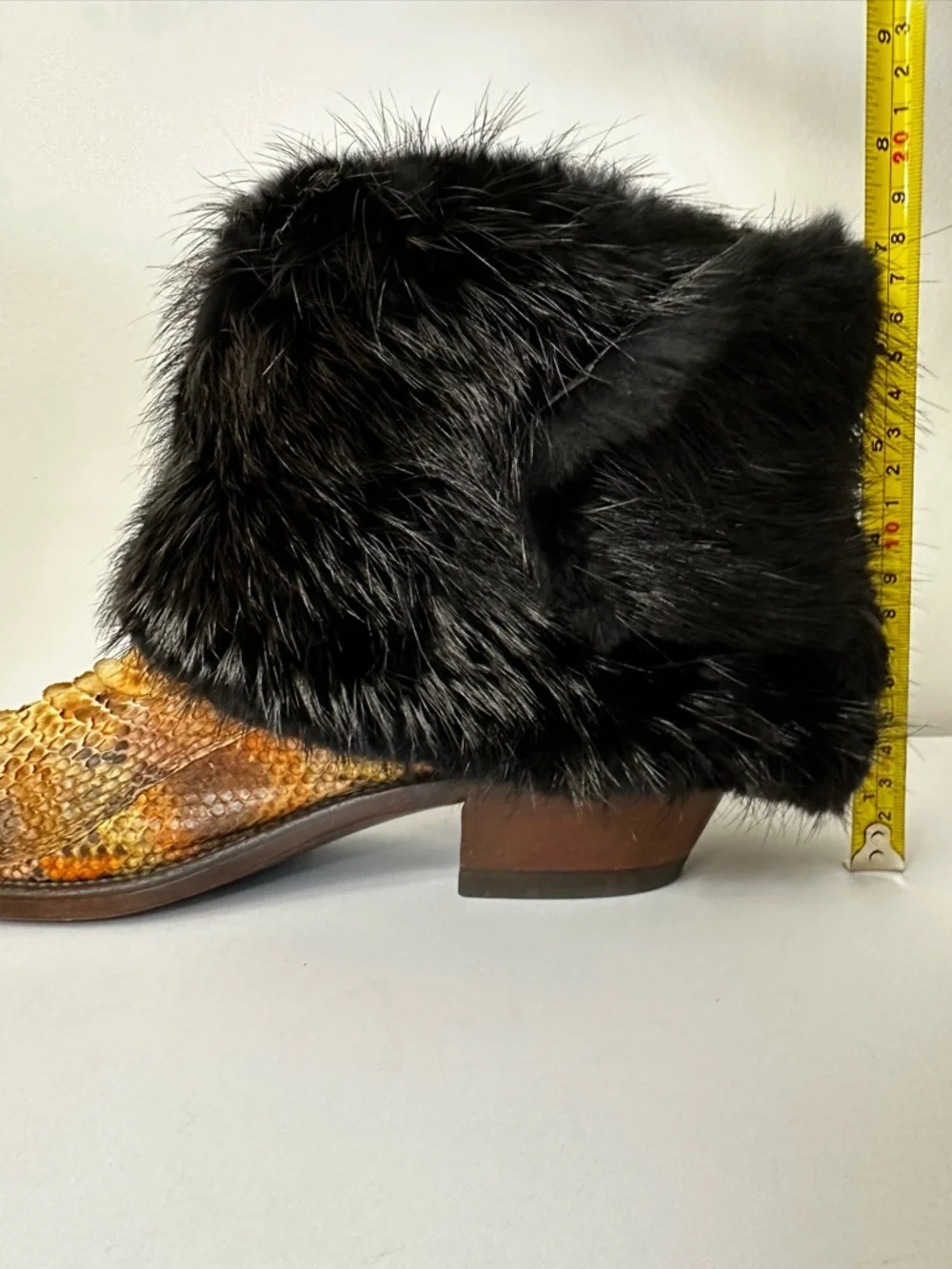 Lucchese Boots Exotic Fur Canty Western Heel Women’s Size 9.5 - Picture 13 of 13
